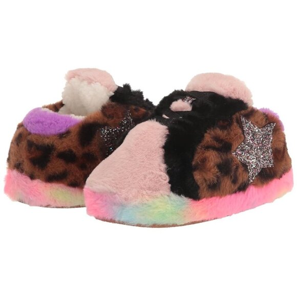 Steve Madden Girl's Tara Slipper Colorful Pair With a Leopard Print With Star - Picture 7 of 13
